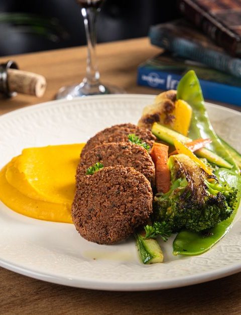 Baked Falafel With Tahini and Pickled Onions
