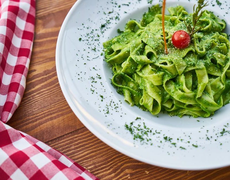 Broccoli and Almond Pesto Pasta