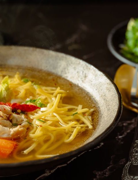 Chicken and Vegetable Noodle Broth
