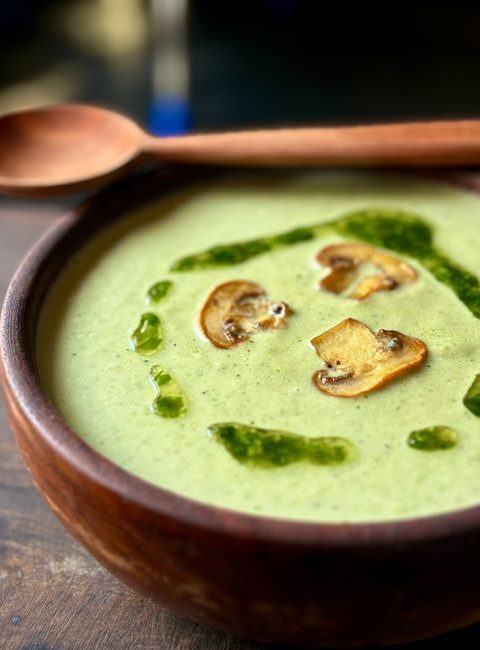 Courgette and Pea Soup With Mint