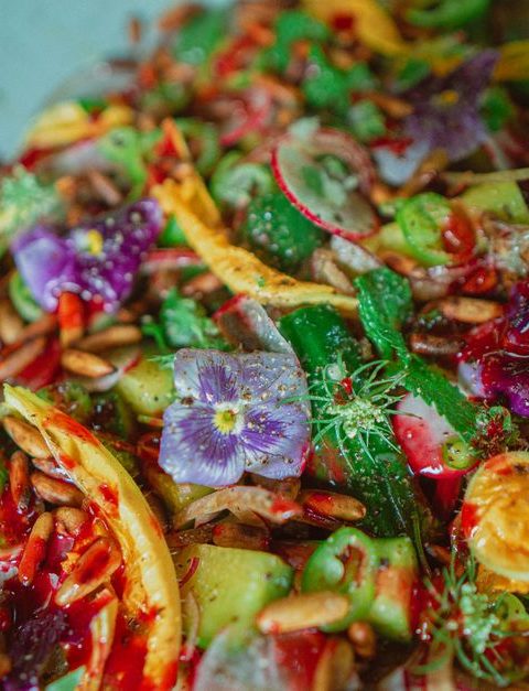 Radish, Pea Shoot and Quinoa Salad