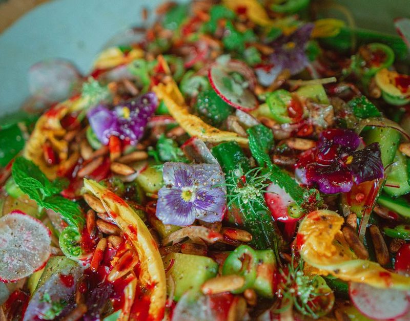 Radish, Pea Shoot and Quinoa Salad