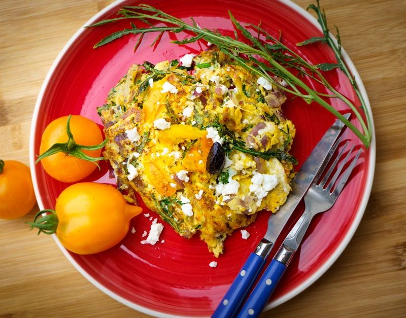 Spinach and Mushroom Omelette