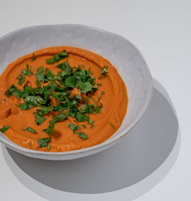 Smooth Carrot Ginger Soup with a Citrus Finish