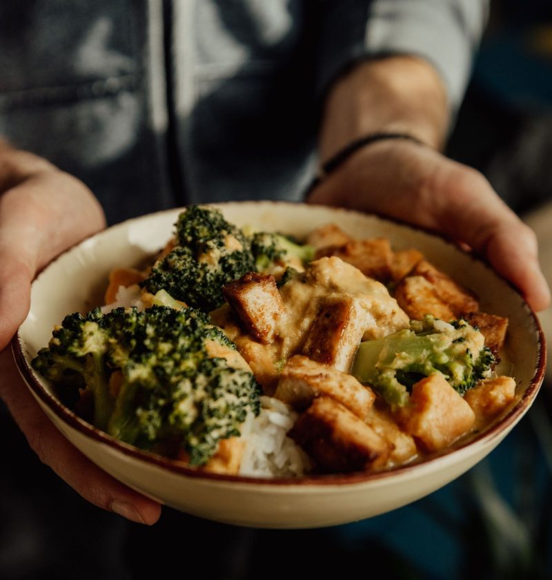 Ginger Garlic Tofu and Broccoli Stir-Fry with Glossy Sauce