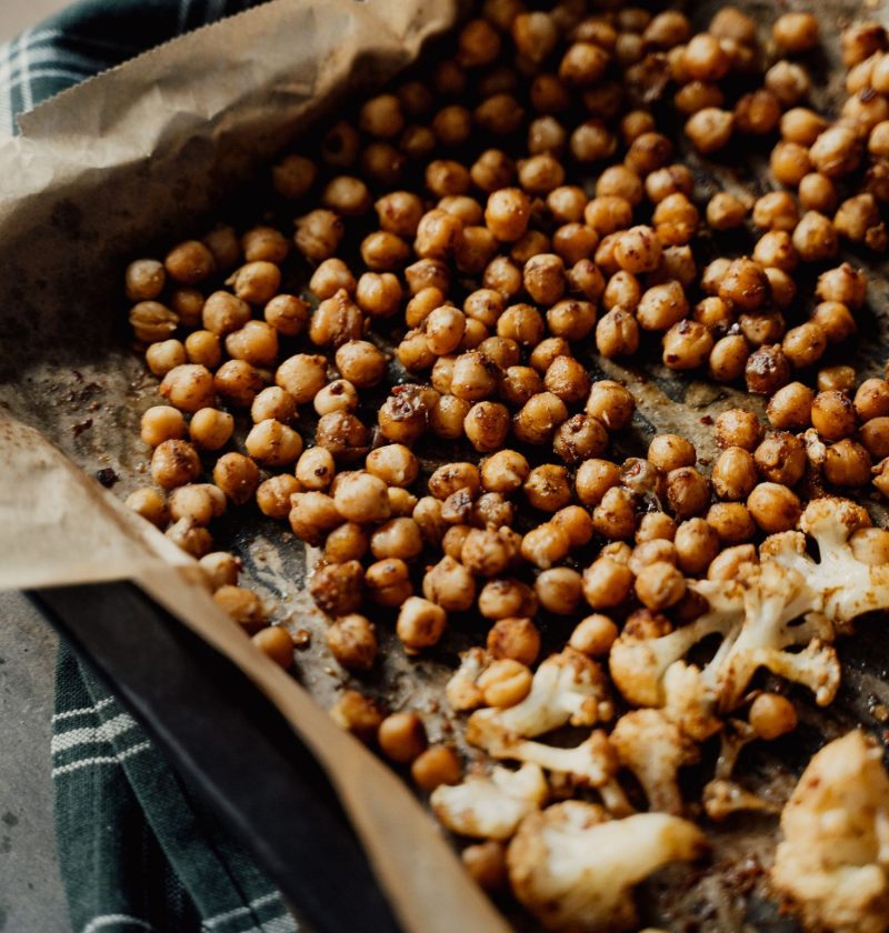 Roasted Cauliflower and Chickpea Bowls with Lemon Tahini