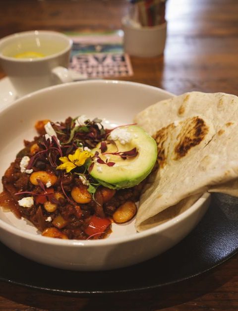 Three-Bean Chilli With Brown Rice