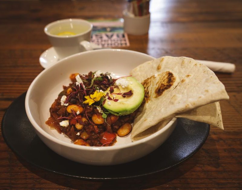 Three-Bean Chilli With Brown Rice